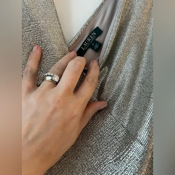 Ralph Lauren gold Foil Print Cape 14 - Picture 3 of 5